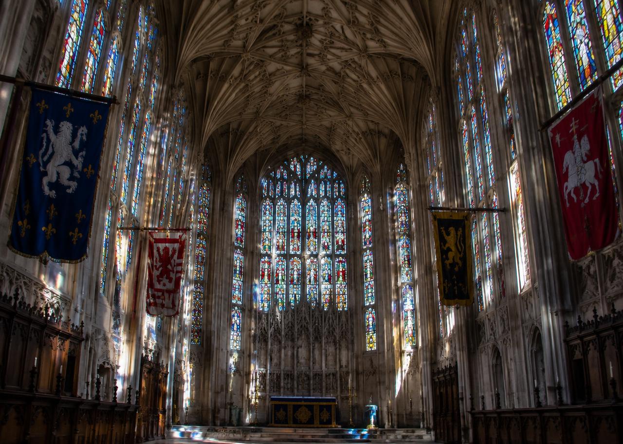 The fan-vaulted interior of St George's Chapel