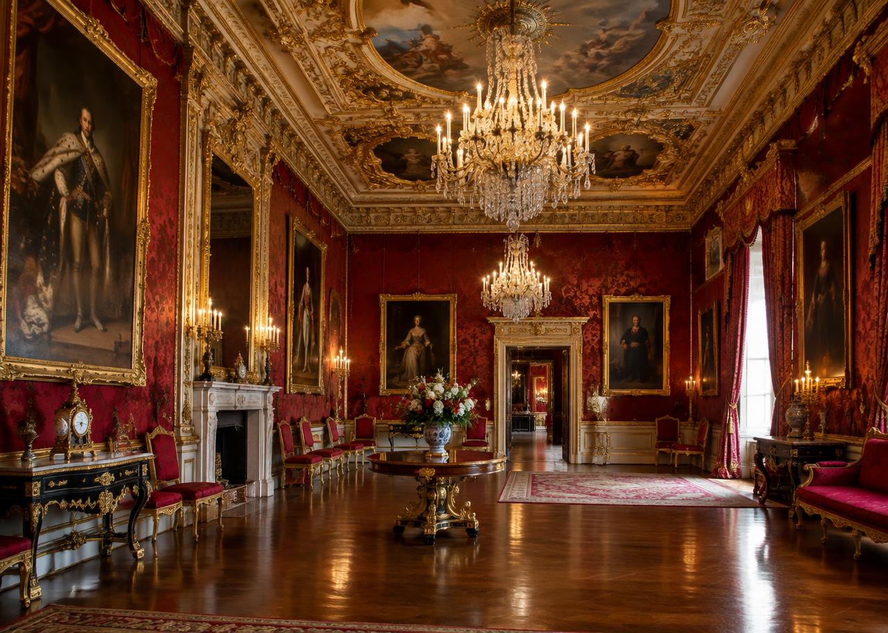 The gilded interior of the State Apartments